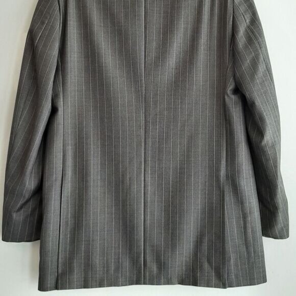 NAUTICA Navigator 100% Wool Blazer Jacket Grey Pin Stripe Men's Sz 40 T Tall - Picture 7 of 12
